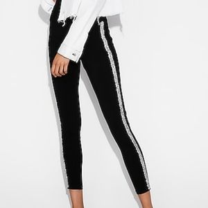 Express sparkle embellished black legging pant